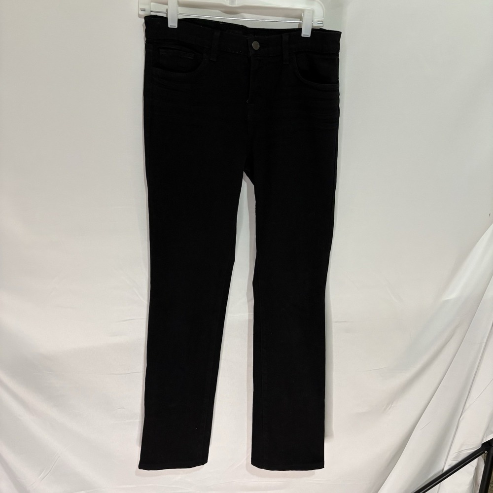 J Brand Cigarette Jeans Shadow Black Mid Rise Tapered Leg 7014C008 Womens 30
